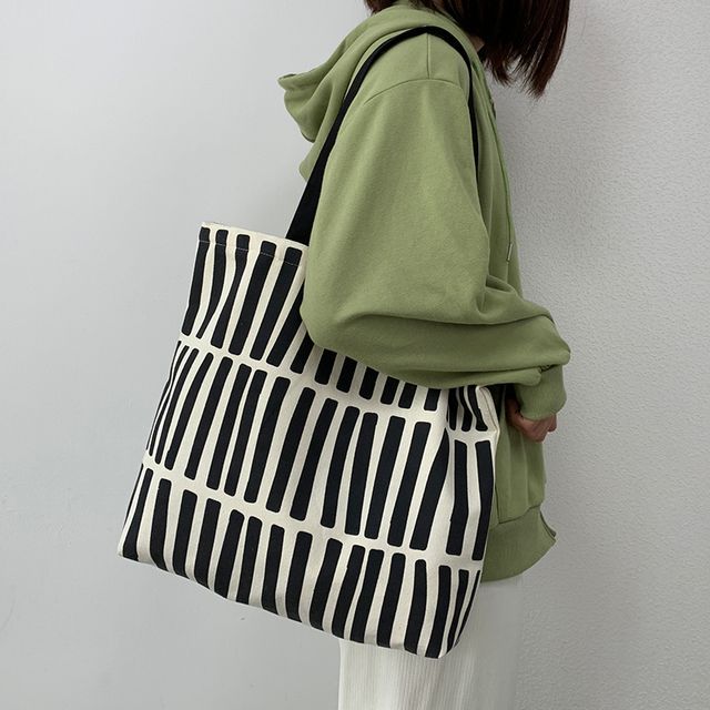 Basaran-Striped Shoulder Bag