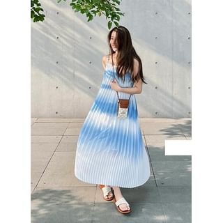 Alfie-Spaghetti Strap Gradient Maxi Sundress