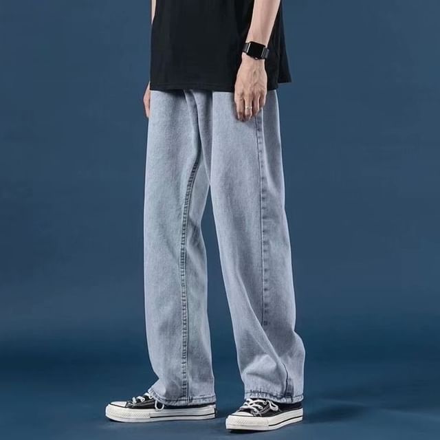 Macho-Mid Rise Washed Loose Fit Jeans