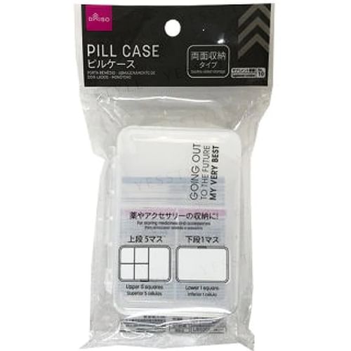 Pill Case Double-Sided Storage Monotone
