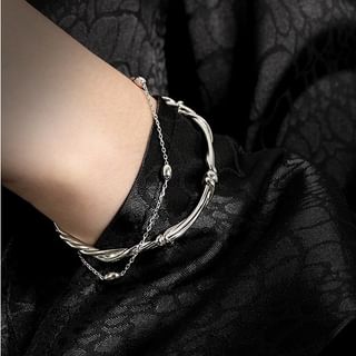 Phoenoa-925 Sterling Silver Bead Bracelet
