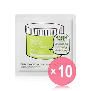 NEOGEN - Dermalogy Green Tea Moist PHA Gauze Peeling Sachet 10pcs Bundle Set
