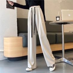 monroll - Drawstring Plain Sweatpants