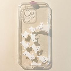 Mobby - Rabbit Transparent Phone Case - iPhone 13 Pro Max / 13 Pro / 13 / 13 mini / 12 Pro Max / 12 Pro / 12 / 12 mini / 11 Pro Max / 11 Pro / 11 / SE / XS Max / XS / XR / X / SE 2 / 8 / 8 Plus / 7 / 7 Plus