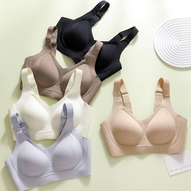 HYG Lingerie-Plain Seamless Push Up Bra