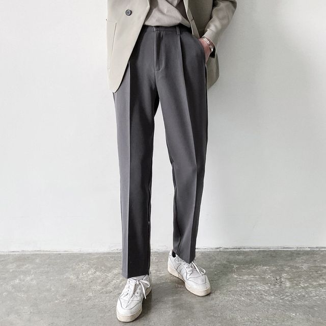 GRAYCIOUS - Cropped Straight Leg Dress Pants | YesStyle
