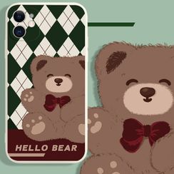 Mirrus - 熊印花手機保護套 - iPhone / Huawei