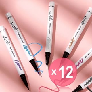 HANDAIYAN - Micro-Fine Metallic Liquid Eyeliner  - 6 Colors (x12) (Bulk Box)