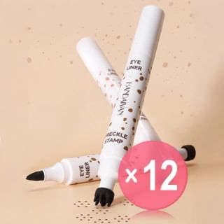 HANDAIYAN - 2-in-1 Freckle Stamp & Liquid Eyeliner Pen - 2 Colors (x12) (Bulk Box)