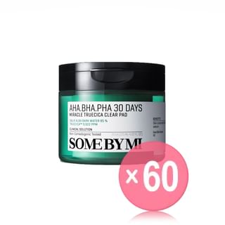 SOME BY MI - AHA, BHA, PHA 30 Days Miracle Truecica Clear Pad (x60) (Bulk Box)