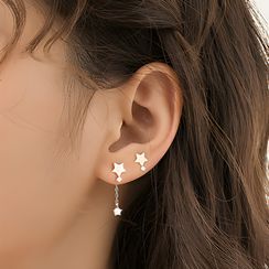 FOON - 925纯银不对称星星耳坠 FOON - 925纯银不对称星星耳坠