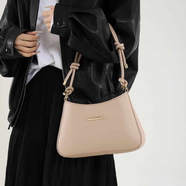 Mulgam-Knot Faux Leather Shoulder Bag