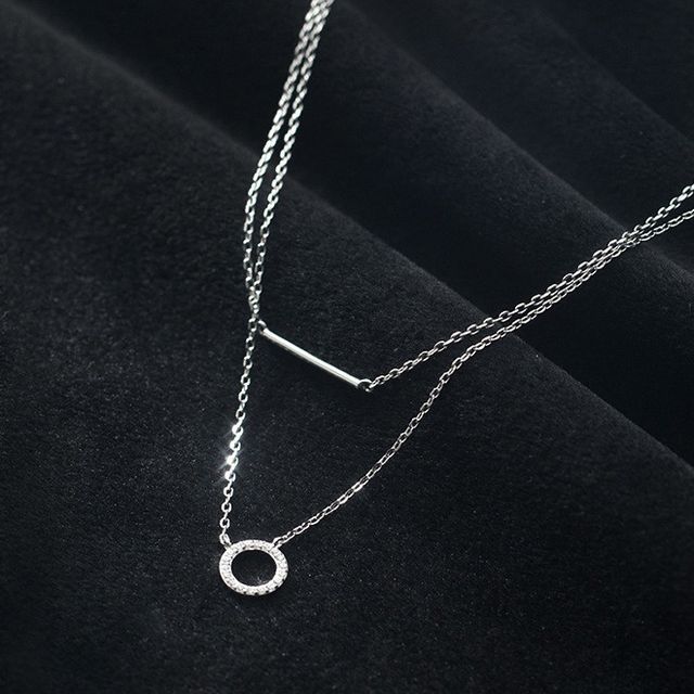 A-ROCH-Sterling Silver Layered Necklace