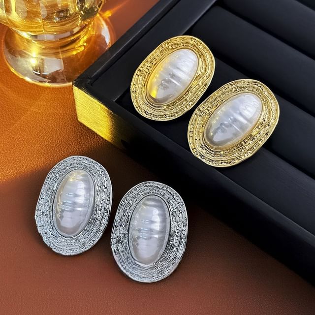 Gaya-Faux Pearl Alloy Stud Earring