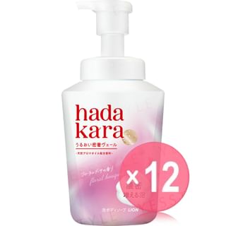 LION - Hadakara Moist Body Care Soap Foam Floral Bouquet (x12) (Bulk Box)