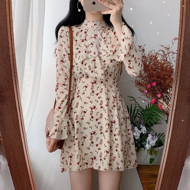 knee length dresses for ladies Lovella Mini Dress in Black , Bodycon , Crew Neck main image 1