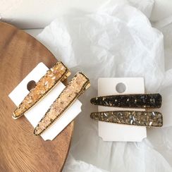 Gold Beam - Faux Crystal Hair Clip Gold Beam - Faux Crystal Hair Clip