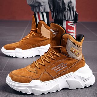 high top athletic sneakers