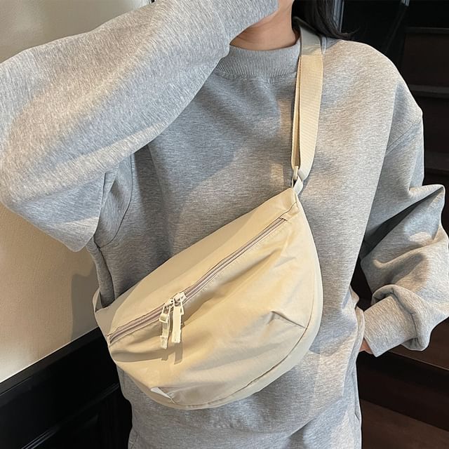 Melois-Textile Plain Waist Bag