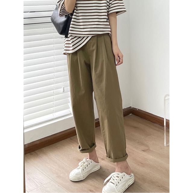 Rosy Street-Maternity Plain Straight Leg Pants