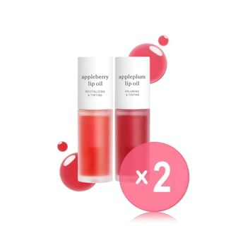 Nooni - Appleberry & Appleplum Lip Oil Set 2pcs Bundle Set