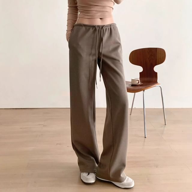 Asiris-Drawstring Waist Loose Fit Sweatpants