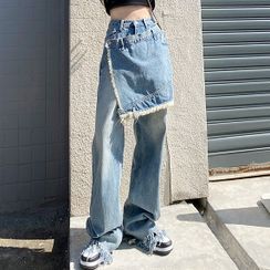 Nancho - Distressed Washed Baggy Jeans (Various Designs)