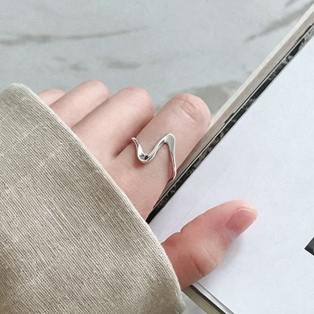 Kamuel-Wavy Sterling Silver Open Ring