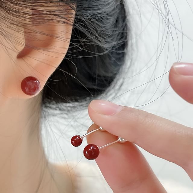 Hansha-Bead Barbell Earring