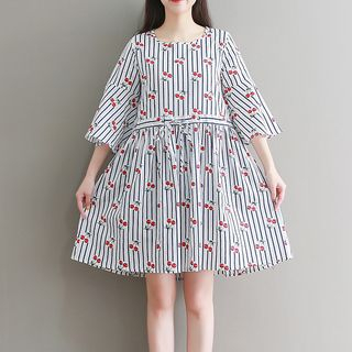 cherry print mini dress