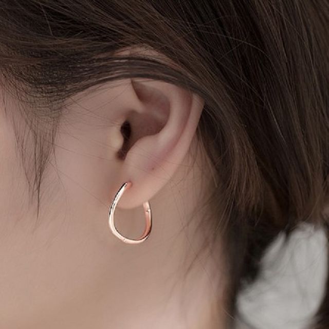 A-ROCH-Polished Sterling Silver Hoop Earring