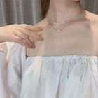 Erumed - Faux Pearl Layered Alloy Choker