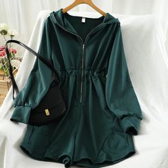 Miss Puff(ミスパフ) - Hood Zip Playsuit Miss Puff(ミスパフ) - Hood Zip Playsuit