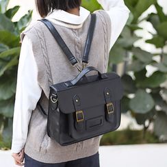 Loveloads(ラブローズ) - Faux Leather Satchel Backpack