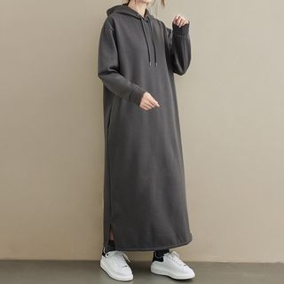 Taragon Plain Maxi Shift Hoodie Dress Sale