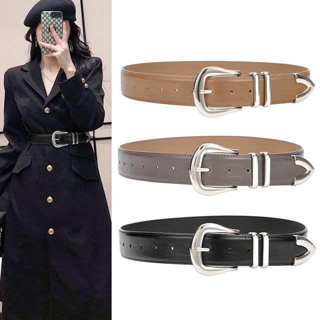 Rofuka-Genuine Leather Plain Belt