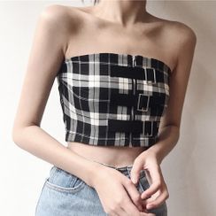 Aetherial(エーテリアル) - Plaid Tube Top Aetherial(エーテリアル) - Plaid Tube Top
