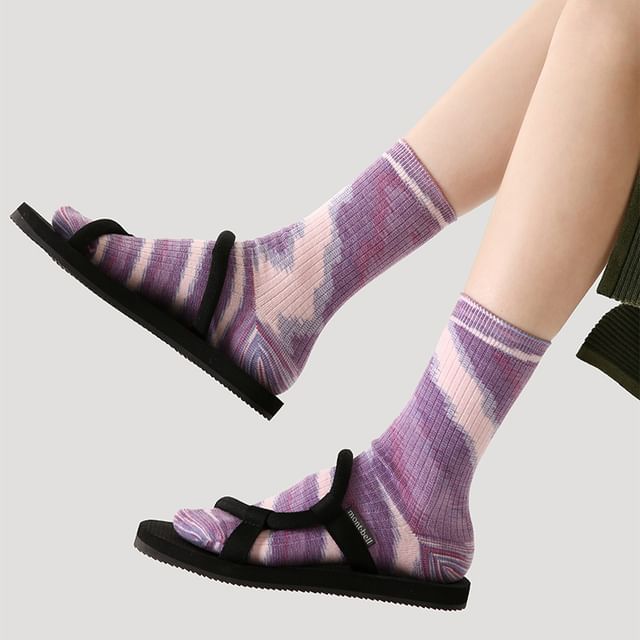 Gentiana-Striped Crew Socks