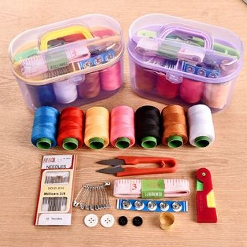 1pc Portable Sewing Kit: Mini Sewing Set with Folding Plastic Needles for  Travel & On-the-Go Sewing Accessories