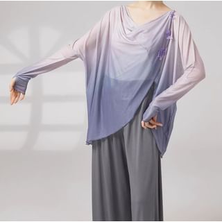 Winkplay Long-Sleeve V-Neck Butterfly Detail Dance Top / Plain Camisole Top Sale