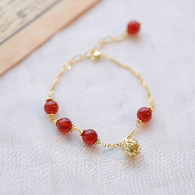 Seirios-Agate Bead Alloy Bracelet