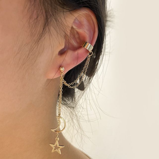 Gaya-Alloy Cuff Dangle Earring Various Designs