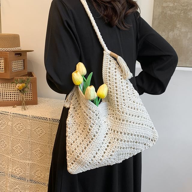 Mulgam-Crochet Lace Tote Bag