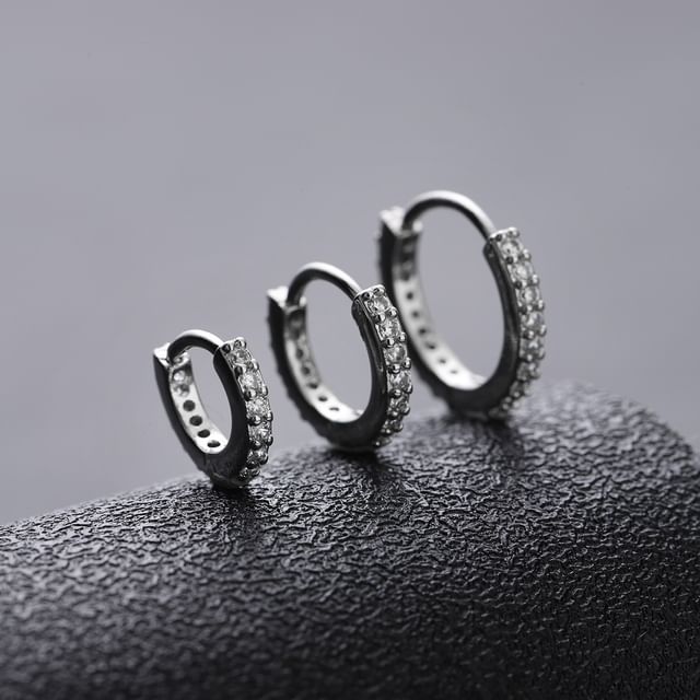 Lilafey-CZ Alloy Huggie Earring