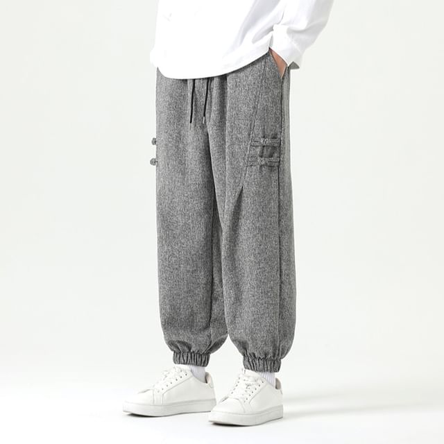 Blueforce-Mid Rise Frog Buttoned Baggy Pants