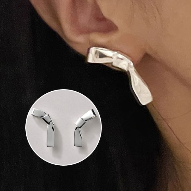 Fireflicka-Knot Alloy Stud Earring