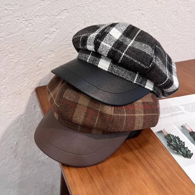 TAAK-Plaid Newsboy Cap