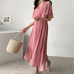 PIPPIN - Bell-Sleeve Chiffon Dress PIPPIN - Bell-Sleeve Chiffon Dress
