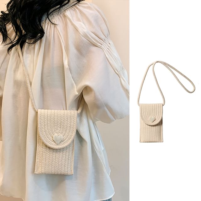 Bolso-Flap Woven Crossbody Bag
