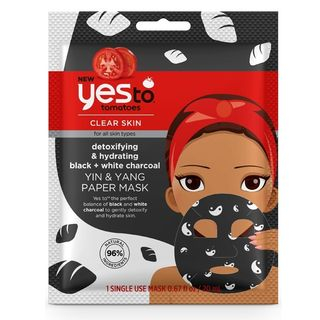 Yes To - Yes To Tomatoes: Yin & Yang Detoxifying & Hydrating Black + White Charcoal Paper Mask (Single Use)